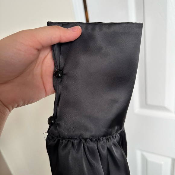 Micas SatinTie Waist Long Sleeve Blouse - Picture 3 of 5